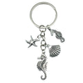 Starfish, Shell and Mermaid Charm Keychains Featuring Silver Starfish Across 36 Variations view 4