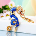 Jeweled Zodiac Dragon Keychains in Fifteen Tassel and Plain Color Options view 12