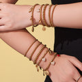 Stainless Bead Charm And Plain Ball Bracelets Styles view 1