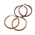 Velvet Wrapped Hoop Earrings in Five Rich Colors with Metal Tone Details view 5