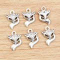Fox Head Charms Metal Components In 2 Styles For Jewelry Making view 3