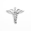 Winged Staff Emblem Metal Pendant Charm For Jewelry Making view 5