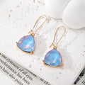Aurora Triangle Crystal Drop Earrings Gold Hooks 5 Colors view 10