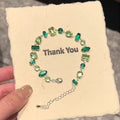 Mixed Shape Crystal Bracelets 4 Styles Multicolor Green view 8