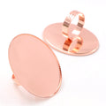 Oval Cabochon Tray Ring Settings in Assorted Sizes and Finishes view 6