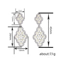 Silver Tone Pearl Cluster Ornate Drop Earrings Polished Metal Jewelry view 4