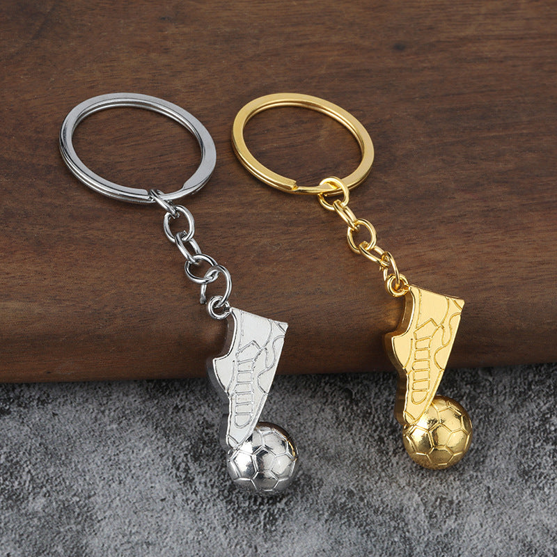 Rotating Soccer and Basketball Zinc Alloy Keychain Sports Souvenir