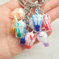 Resin Ice Cream Cup Keychain Triple Charm Random Colors view 2