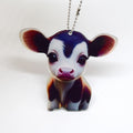 Cartoon Cow Printed Acrylic Ball Chain Hanging Charms in Six Designs view 2