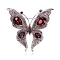 Butterfly Crystal Two Designs Metal Brooch Pin for Jackets and Lapels view 6