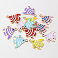 Striped Enamel Tropical Fish Charms in Seven Color Styles view 12