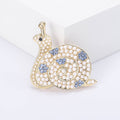 Crystal Snail Brooch in Gold and Silver Tones Decorative Accessory view 6