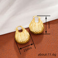 Gold and Silver Tone Shell Huggie Earrings Polished Jewelry Accessory view 4
