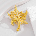 Flower Pearl Look Metal Brooch Pin 6.3 x 4.5 cm for Jackets and Lapels view 4