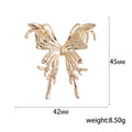 Polished Metal Butterfly Brooch Fluid Wing Accent Pin view 5