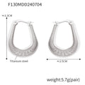 Layered Coil U Hoop Earrings in Gold and Silver Tone view 7