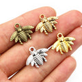 Textured Bee Charms In 5 Styles For Jewelry Making view 1
