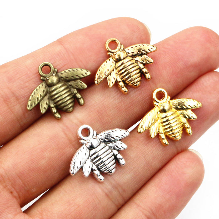Textured Bee Charms In 5 Styles For Jewelry Making