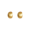 Brushed Gold And Silver Tone Rounded Square Stud Earrings In Two Colors view 5