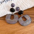 Layered Geometric Statement Earrings in Seven Colorways view 12