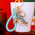 Crystal Bow Dolphin Keychains with Tassel and Strap Options view 10