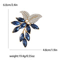 Marquise Crystal Leaf Brooch Rhinestone Accents Three Styles view 6