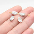 9.4x5.9x2.9mm 0.55g Multicolor Zinc Alloy Oval Floral Pattern Small Hole Spacer Beads for Necklace Bracelet Making
