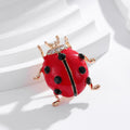 Red Gold Tone Ladybug Enamel Metal Brooch Pin for Jackets and Lapels view 5