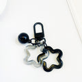 Acrylic Hollow Star Keychain With Bell And Colored Swivel Clasp Charm view 7