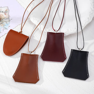 Leather Glasses Clip Key Pouch Necklace Cord 4 Styles