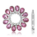 Circular Crystal Scarf Brooch in Two Colors for Jackets, Coats, and Scarves view 2