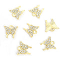 Crystal-Accented Gold Silver Butterfly Alloy Charms in 2 Styles view 6