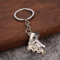 Inline Skate Boot Keychain in Blue, Red, Silver and Gold view 3
