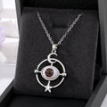 Gold and Silver Tone Celestial Evil Eye Pendant Necklaces view 7