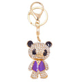 Rhinestone Bear Keychain Enamel Vest Gold Clasp Four Colors view 5