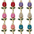 Pink Flower Metal Charms with 15 Listed Options for DIY Jewelry Making view 7