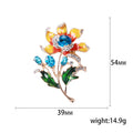 Colorful Enamel Flower Bouquet Brooch for Jackets Scarves and Coats view 5
