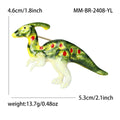 Enamel Parasaurolophus Dinosaur Brooch Spotted Crest Body view 5