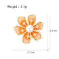 Red Gold Tone Flower Six Designs Metal Brooch Pin for Jackets and Lapels view 3