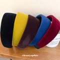 Wide Padded Velvet Headbands Yellow Coffee Blue 3 Colors view 2