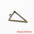Antique Bronze Tone Open Bezel Frames in Eleven Geometric Shapes view 8