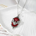 Gothic Bat Portrait Medallion Pendant Necklaces in Six Finishes view 3