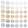 Six Pattern Metal Bead Caps in Three Finishes Jewelry Findings view 5