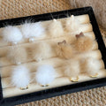 Faux Pearl and Fluffy Pom Pom Stud Earrings in Six Styles view 1