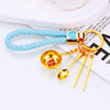 Sky-Blue-Strap Golden-Rice-Bowl