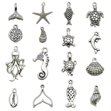 Antique Silver Seahorse and Starfish Metal Charms with 17 Listed Options