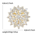 Crystal Sunflower Brooch in Gold or Silver Tone for Jackets and Scarves view 6