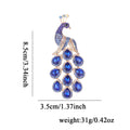 Rose Gold Peacock Crystal Two Designs Metal Brooch Pin view 2