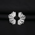 Sculptural Three Petal Fan Statement Stud Earrings view 4