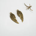 Double-Sided Feather Alloy Charm Pendant for DIY Jewelry